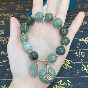 Authentic Charms  Milky Jade Bracelet   Blessed and cleansed